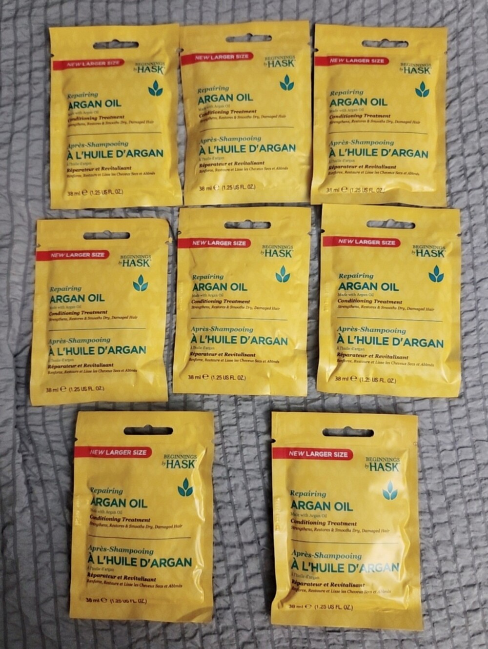 Hask Repairing Argan Oil Conditioning Treatment Sachets — Yellow (Single-Use)